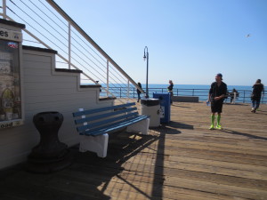 on the pier